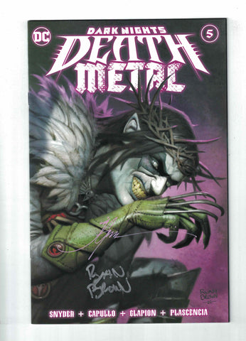 Dark Nights: Death Metal #5 - Ryan Brown Exclusive - Ryan Brown/Jonathan Glapion- Signed W/COA