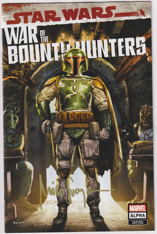 STAR WARS WAR OF THE BOUNTY HUNTERS ALPHA SUAYAN EXCLUSIVE TRADE SIGNED W/COA "GOLD"