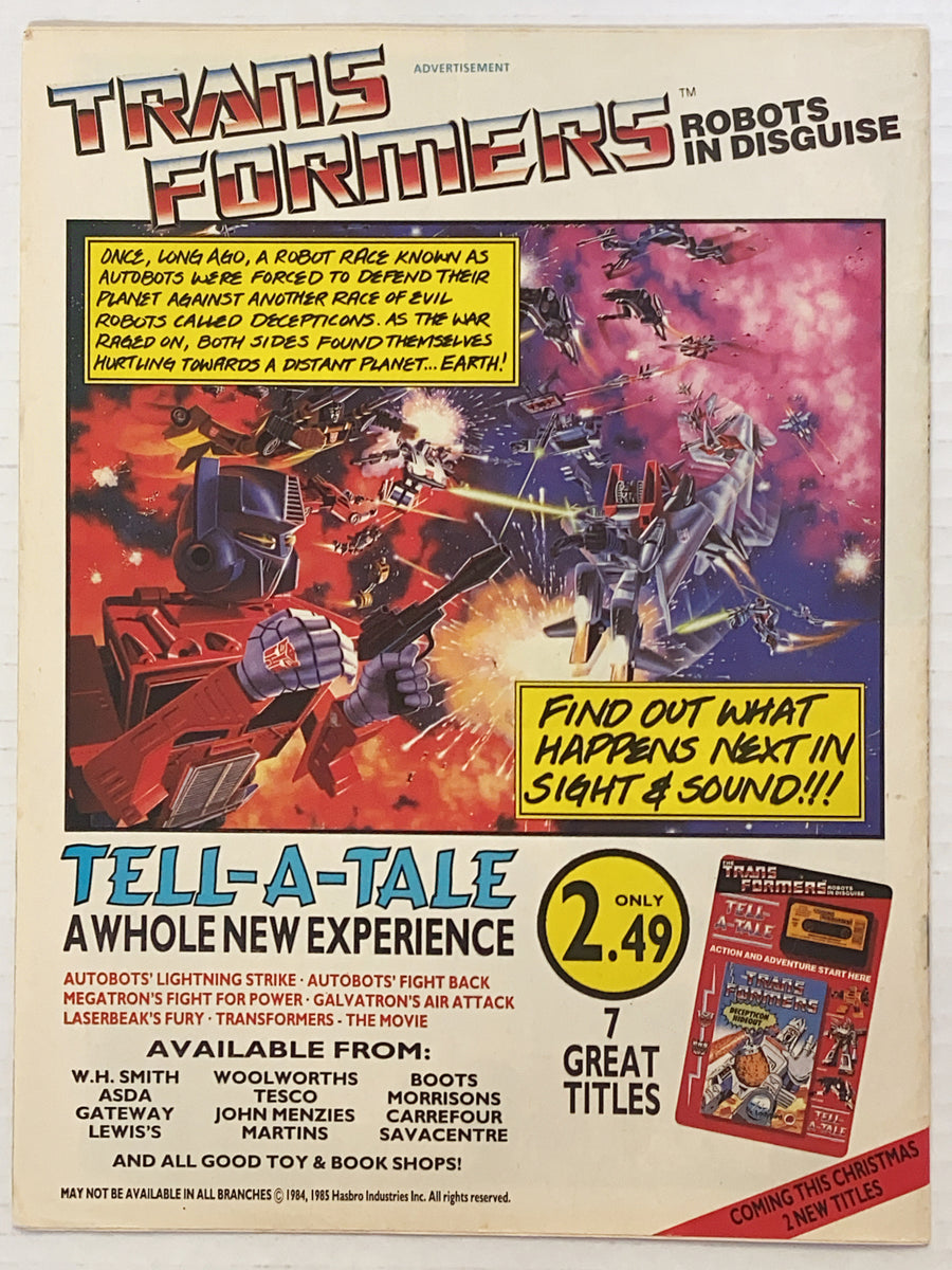 TRANSFORMERS NO 142 32P December 1987 MARVEL MAGAZINE Outer Limits Boro