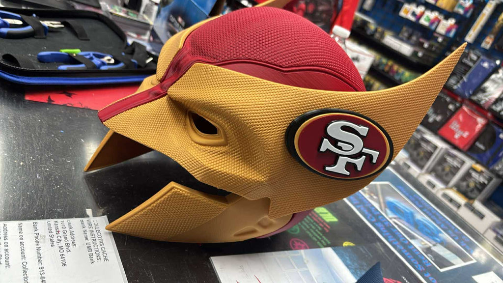 3D PRINTED WOLVERINE HELMET (SAN FRANCISCO 49ERS)