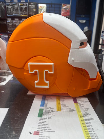 3D PRINTED IRON MAN HELMET (TENNESSEE VOLS)