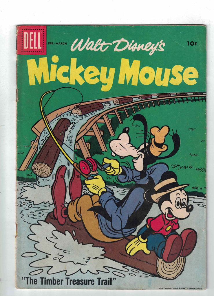 211 Walt Disney Mickey Mouse Umbrella Fishing Whitman Comic Book 1981