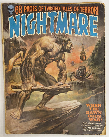 Nightmare Magazine April (1971) LOW GRADE
